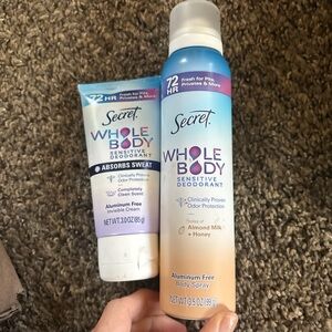 Whole Body Sensitive Deodorant Spray and Cream Set
